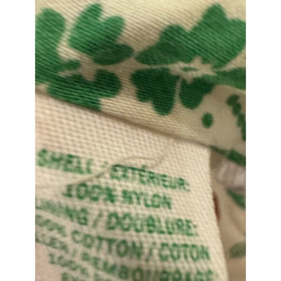 Vintage Old Navy Puffer Vest Women Medium White Nylon Chevron Green Blue Stripes - Picture 5 of 9